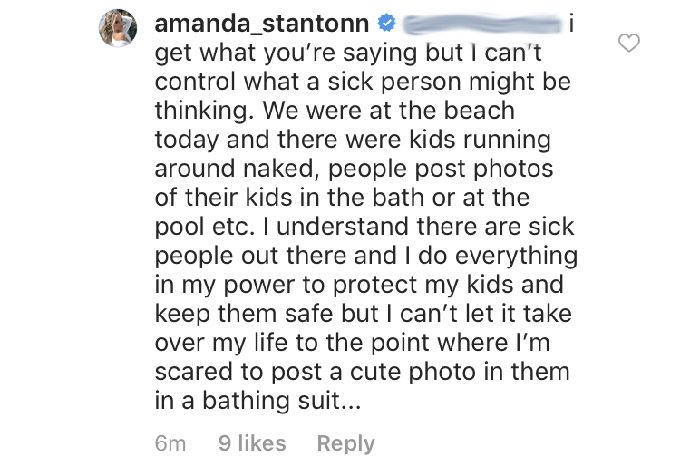 Amanda Stanton Defends Her Daughter's Bikini Photo Comments