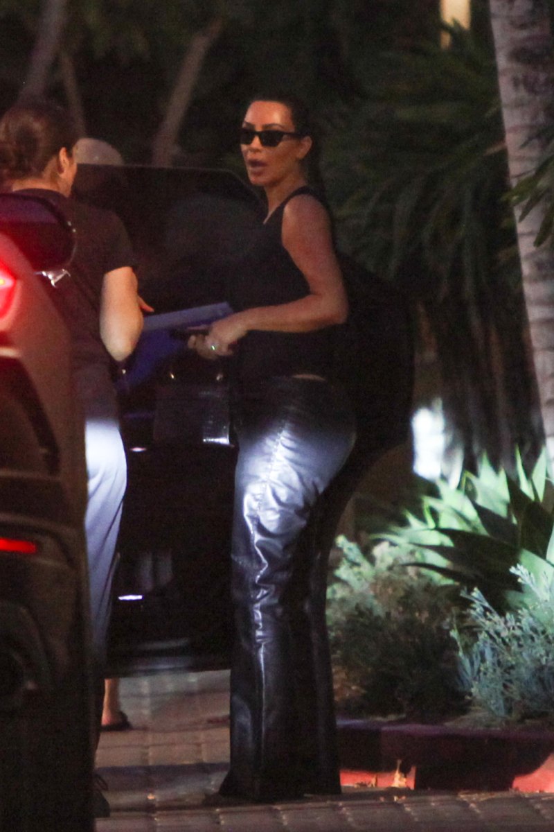 Kim Kardashian and Kanye West Take North to Dinner
