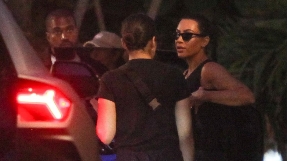 Kim Kardashian and Kanye West Take North to Dinner