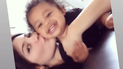 Kylie Jenner Hugging Stormi Webster