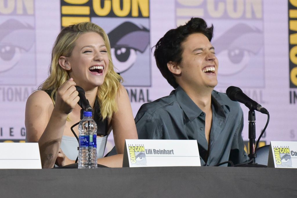 Lili Reinhart and Cole Sprouse Laughing at Comic Con