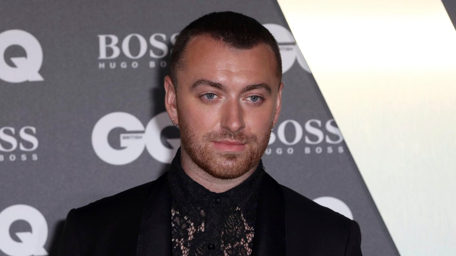 Sam Smith Black Suit With Black Lace Blouse Comes Out as Gender Non Binary