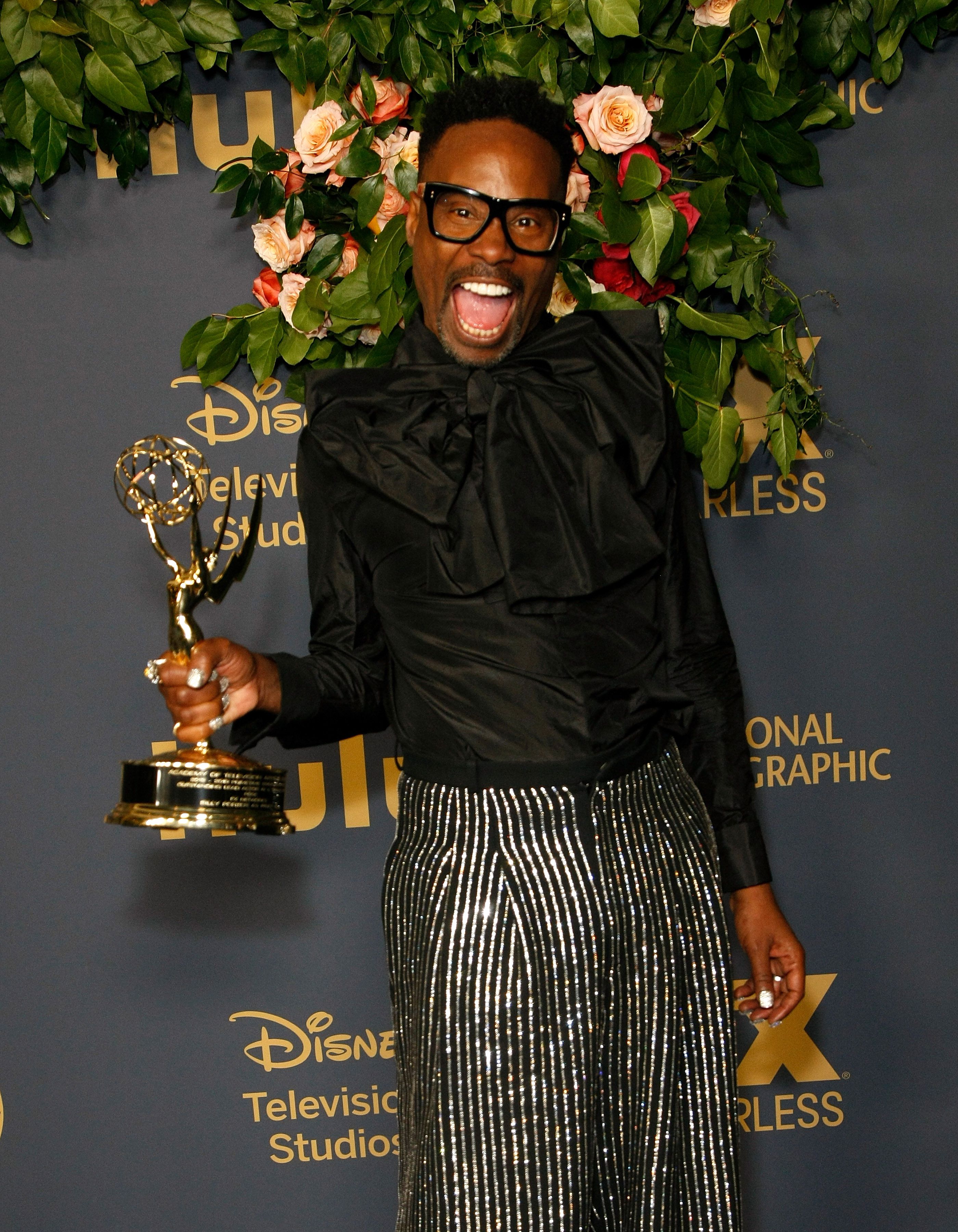 Billy Porter Holding Emmy Walt Disney Awards After Party