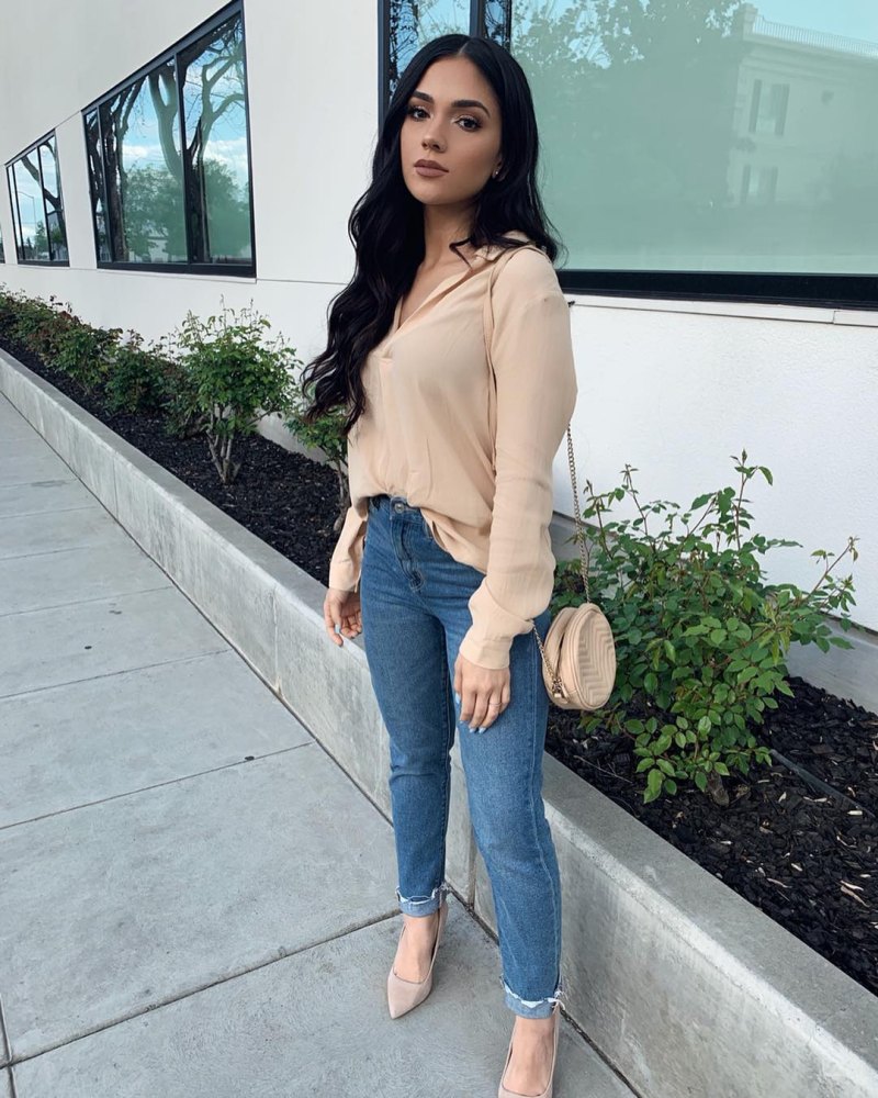 VavaGlam Wears Tan Shirt