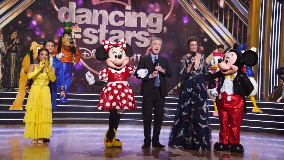 ALLY BROOKE, SASHA FARBER, GOOFY, MINNIE MOUSE, TOM BERGERON, ERIN ANDREWS, MICKEY MOUSE Dancing With the Stars Disney Night Who Went Home