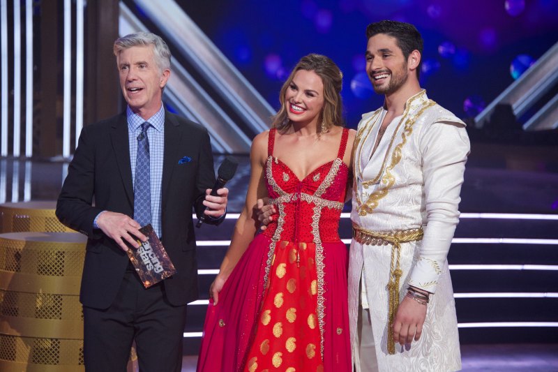 'Bachelorette' Star Hannah Brown's Costumes on 'Dancing With the Star' Just Get More Gorgeous Week 5 Aladdin Dance Red Dress With Alan Bersten
