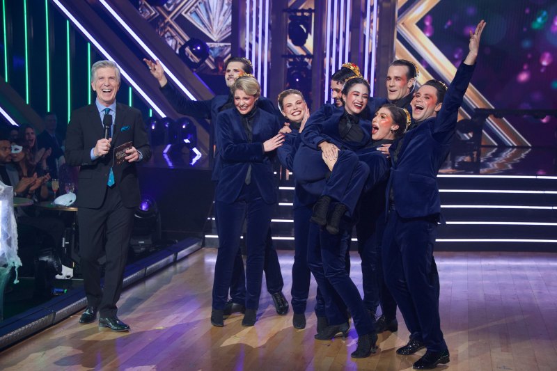 TOM BERGERON, LAUREN ALAINA, GLEB SAVCHENKO, HANNAH BROWN, ALAN BERSTEN, ALLY BROOKE, EMMA SLATER, JAMES VAN DER BEEK, SASHA FARBER Halloween Night Group Dance DWTS