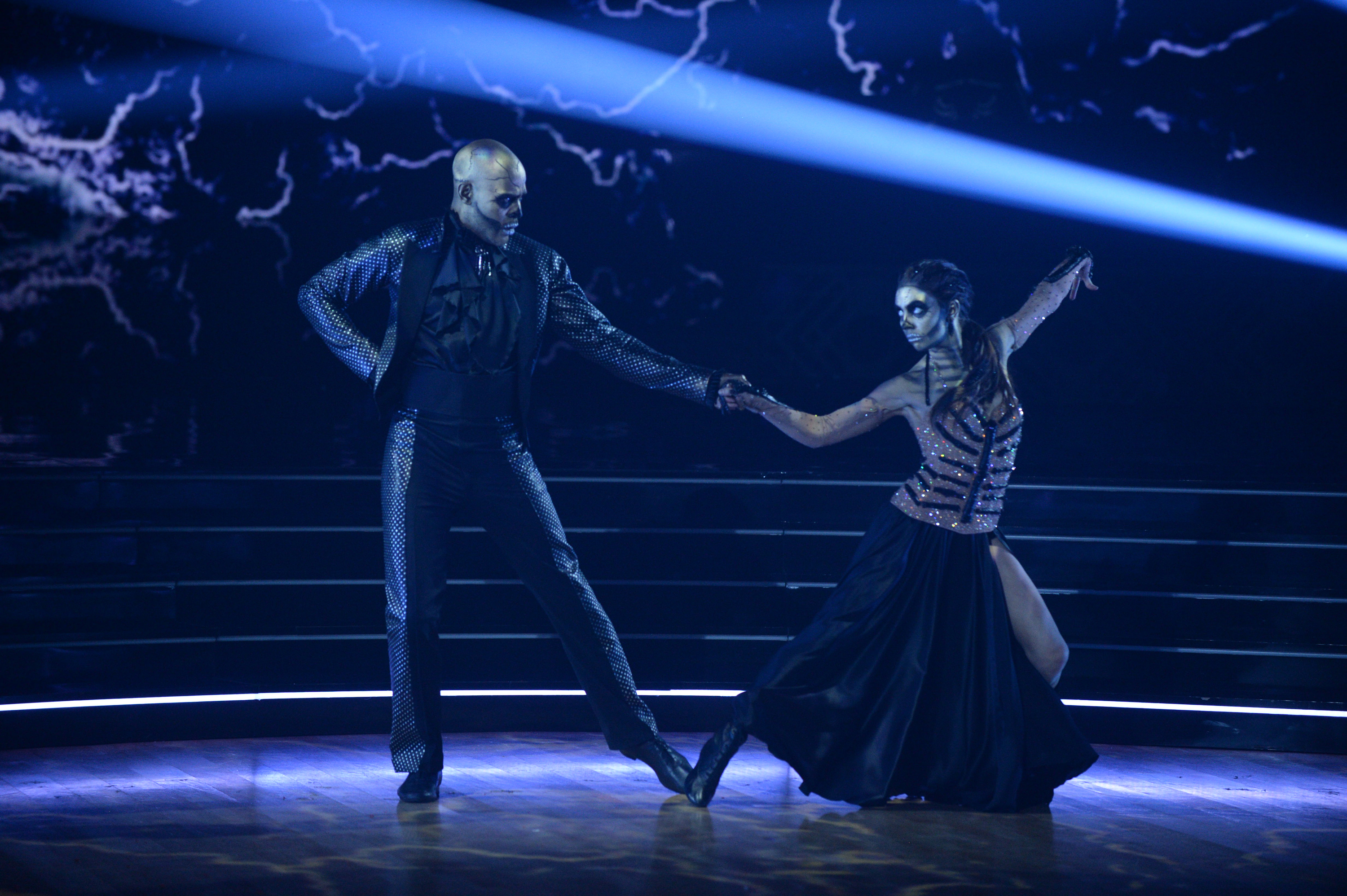 KARAMO, JENNA JOHNSON DWTS Halloween Themed Episode Karamo Eliminated