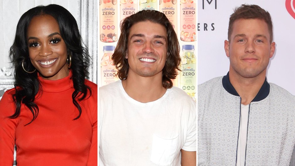 Side-by-Side Photos of Rachel Lindsay, Dean Unglert and Colton Underwood