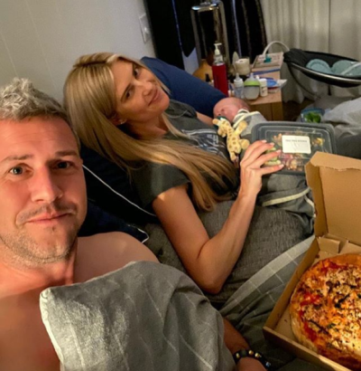Ant and Christina Anstead Having Dinner in Bed