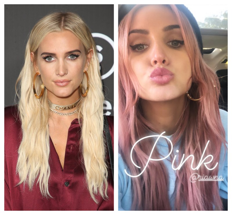 Celebrity Hair Transformations 2019, Ashlee Simpson Went From Blonde to Pink