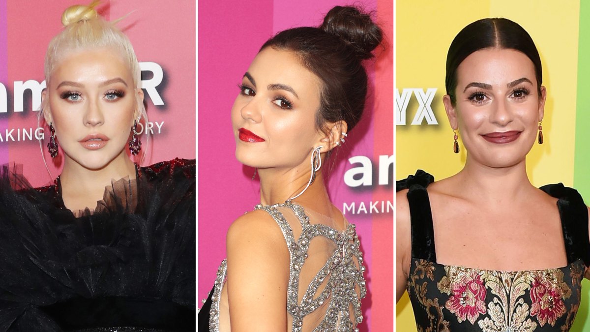 Christina Aguilera Victoria Justice Lea Michele amfAR gala