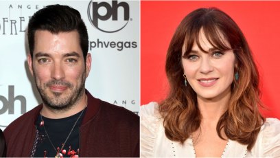 Jonhathan Scott and Zooey Deschanel Side by Side