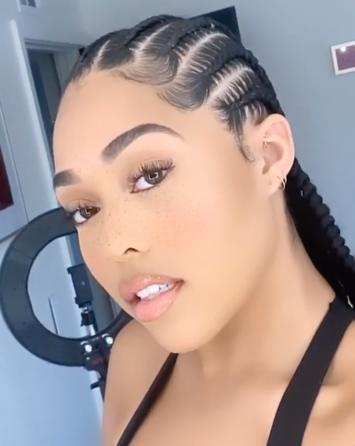 Jordyn Woods Shows off Her New Hair and Fresh Face in Selfie Video, Jordyn Woods' Mom Leaves a Sweet Comment