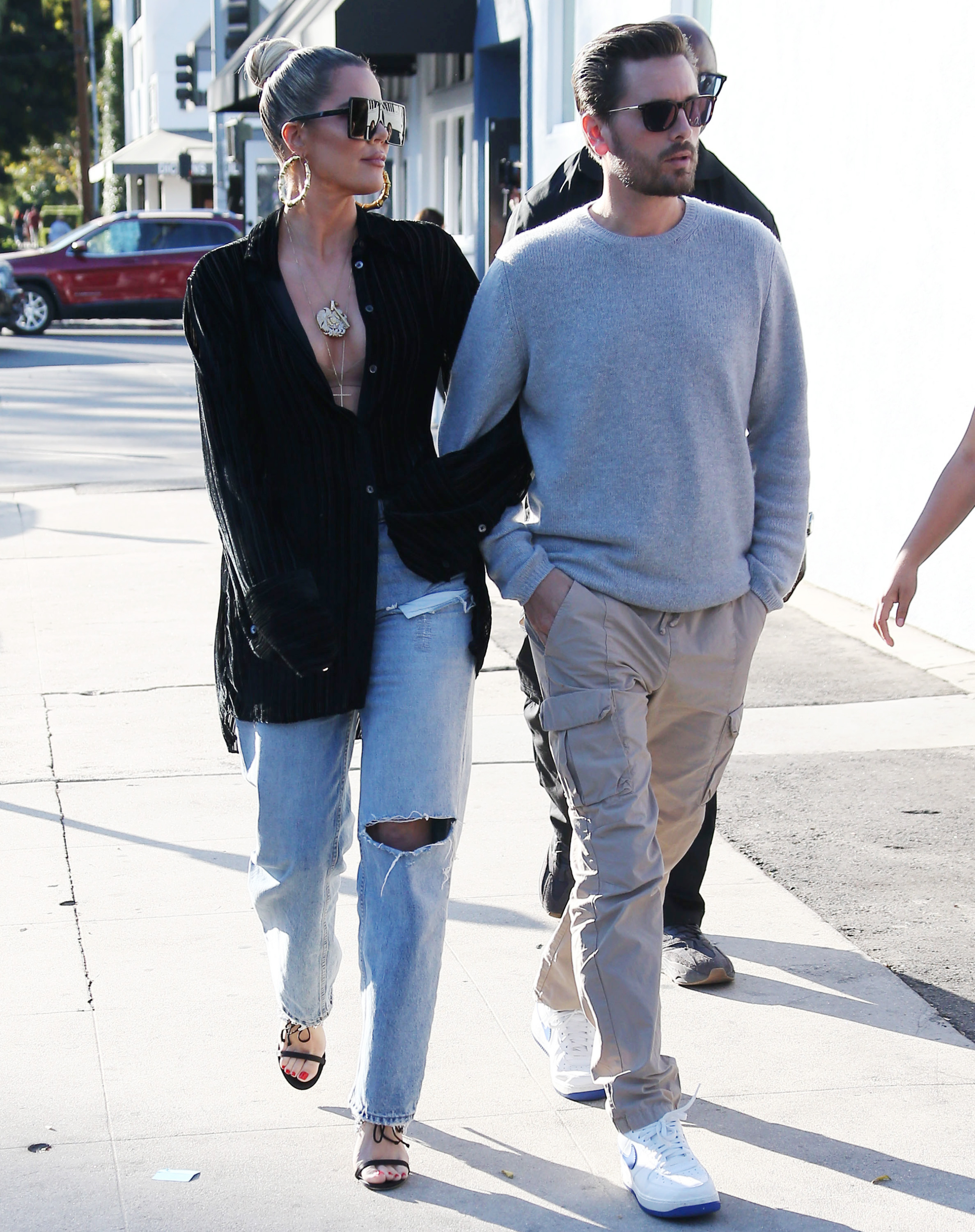 Khloe Kardashian and Scott Disick out and about in Calabasas