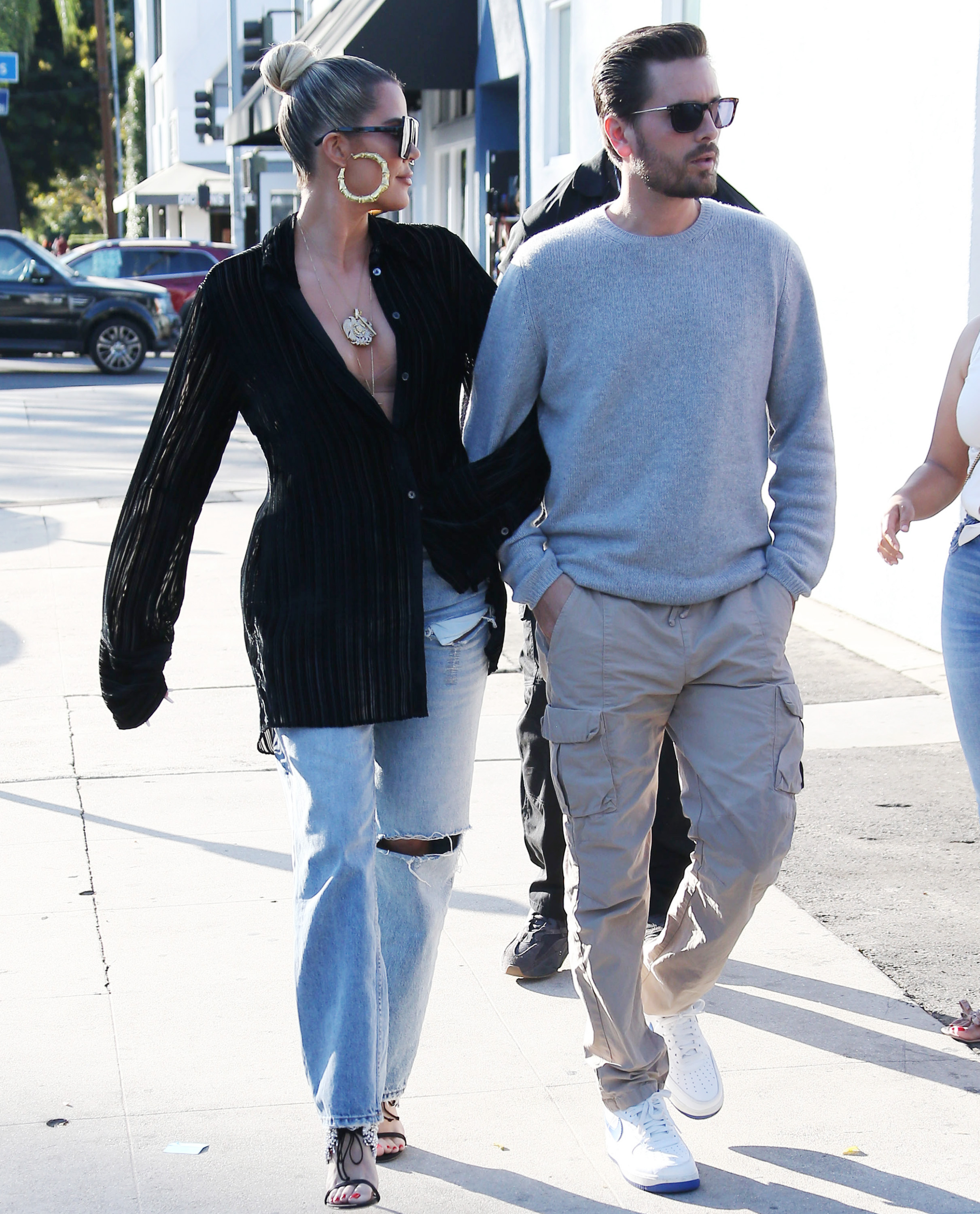 Khloe Kardashian and Scott Disick out and about in Calabasas