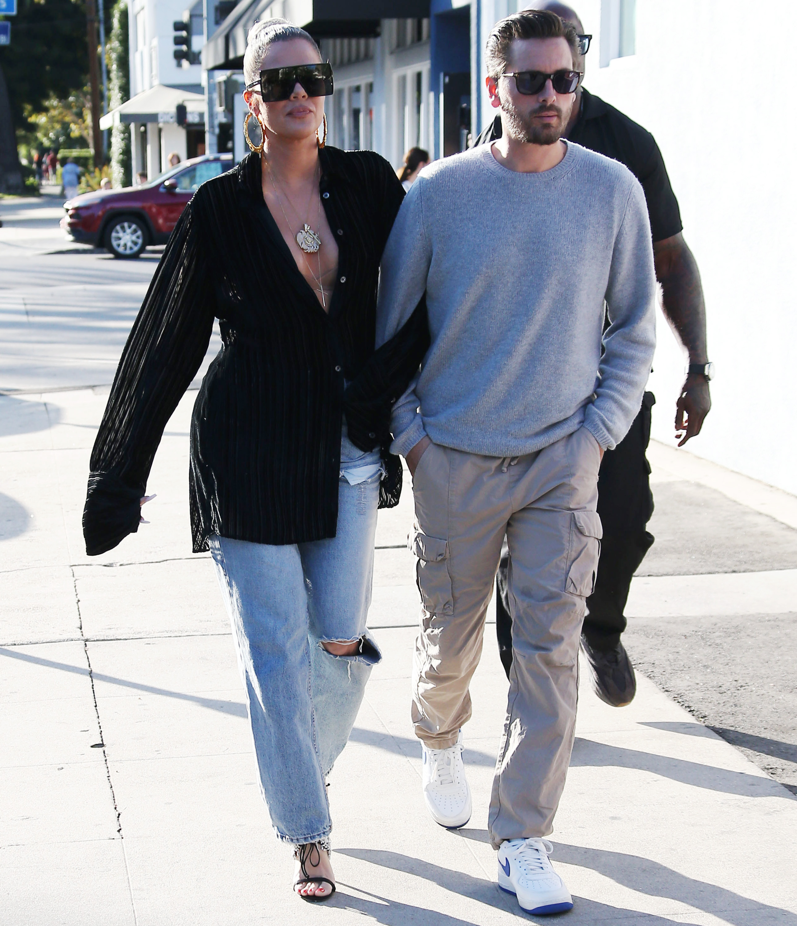 Khloe Kardashian and Scott Disick out and about in Calabasas