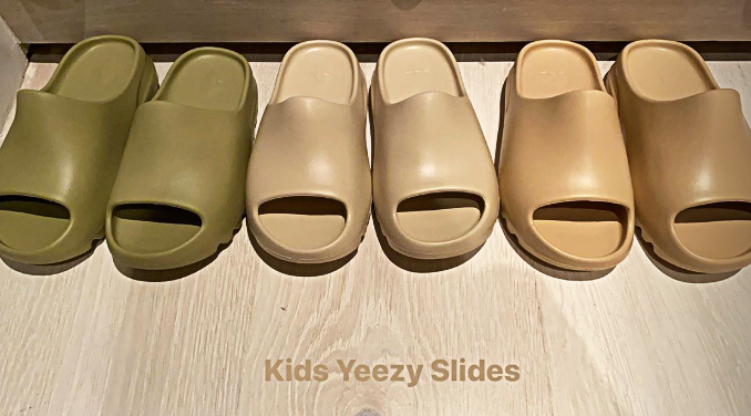 Kim Kardashian Kids Trying on Yeezy Sandals
