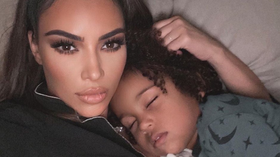 Kim Kardashian Snaps a Bedtime Selfie with Her Son Saint West