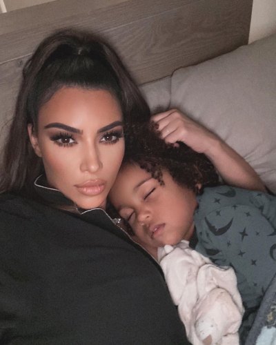 Kim Kardashian Snaps a Bedtime Selfie with Her Son Saint West