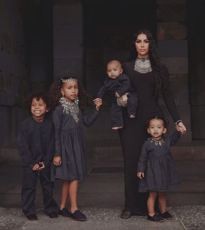 Kim Kardashian Shares Rare Photo With All of Her Kids