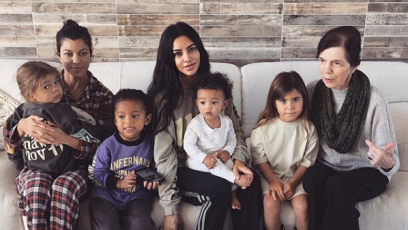 Kim and Kourtney Kardashians With Kids
