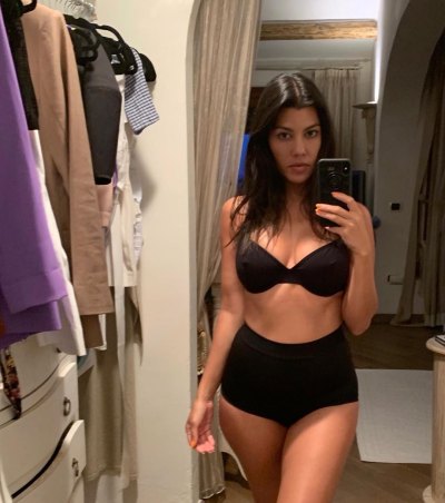Kourtney Kardashian Poses for an Underwear Selfie, Says She Gained 10 Pounds
