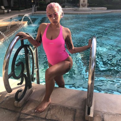 Lady Gaga Reveals Her Pre-Show Routine in a Hot Pink Swimsuit