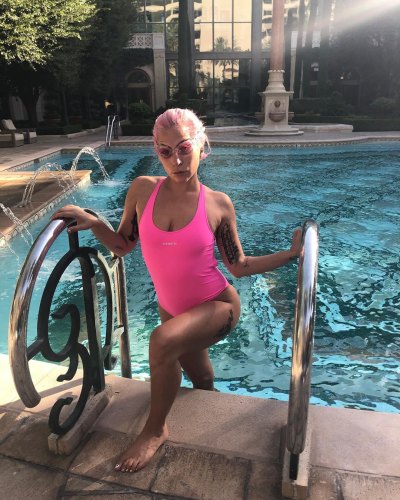 Lady Gaga Reveals Her Pre-Show Routine in a Hot Pink Swimsuit 