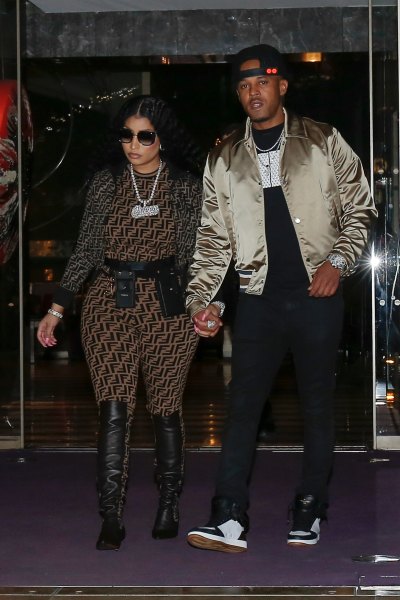 Nicki Minaj Kenneth Petty leaving their hotel in Paris Married on October 21