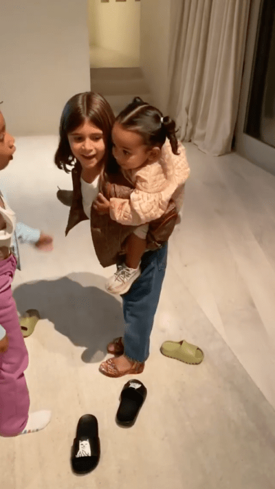 Penelope Disick Gives Chicago West a Piggyback Ride