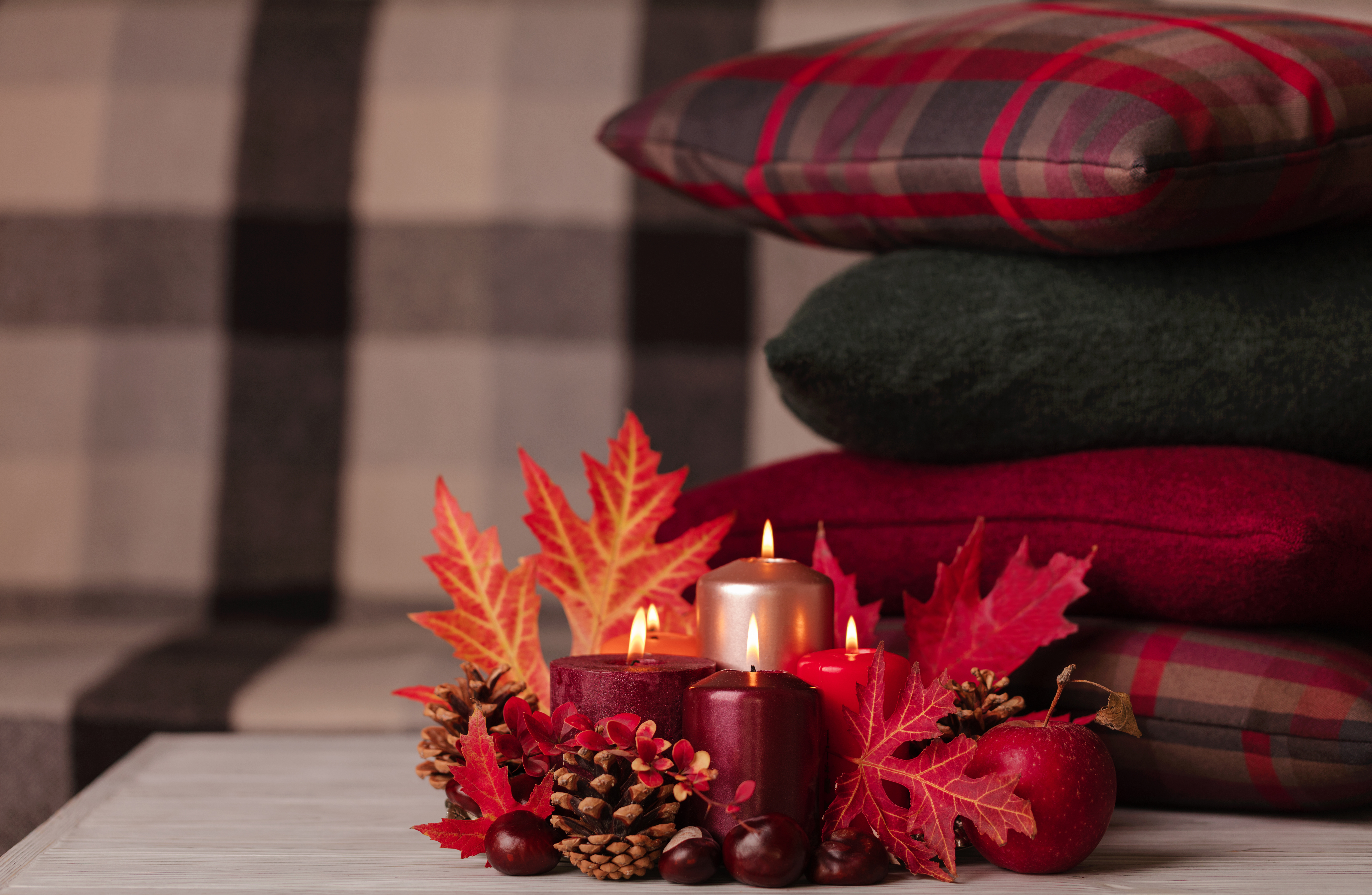 Plaid Throw Pillows for Fall