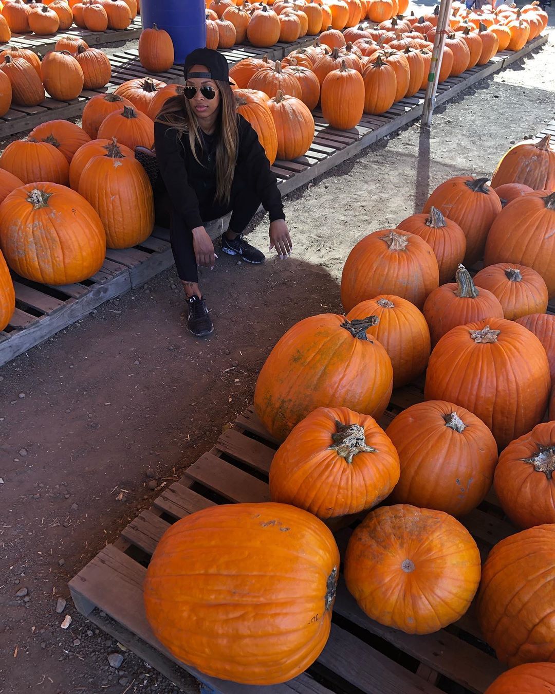Pregnant Malika Haqq Picks Pumpkins
