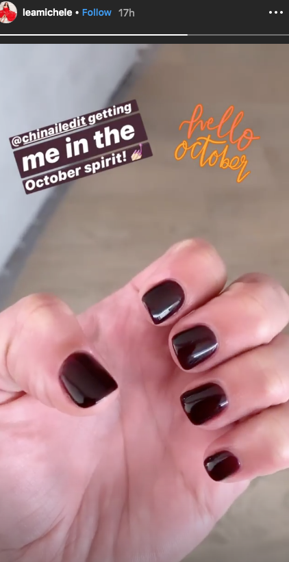 Lea Michele Fall Nails