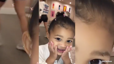 Stormi Webster Tests Kylie Jenner New Kylie Skin Face Mask