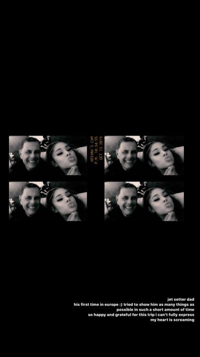 Ariana Grande and her Dad Edward Butera Spend Time in Europe