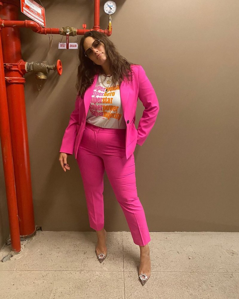Ashley Graham Best Style Moments Pink Suit