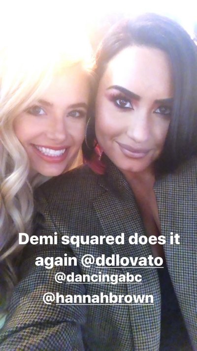 Demi Burnett and Demi Lovato Selfie on DWTS