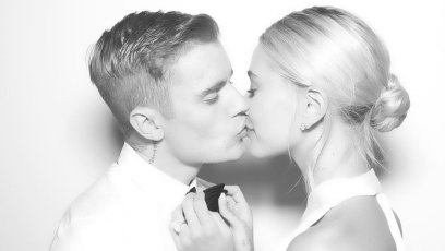 Justin Bieber and Hailey Baldwin Kissing After Wedding