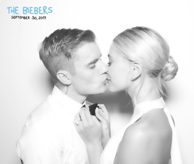 Justin Bieber and Hailey Baldwin Kissing After Wedding