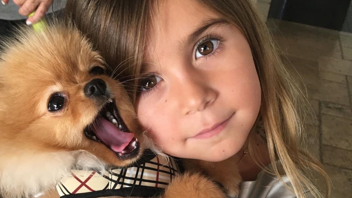 Kourtney Kardashian Shares Photo of Penelope Disick Cuddling Dog