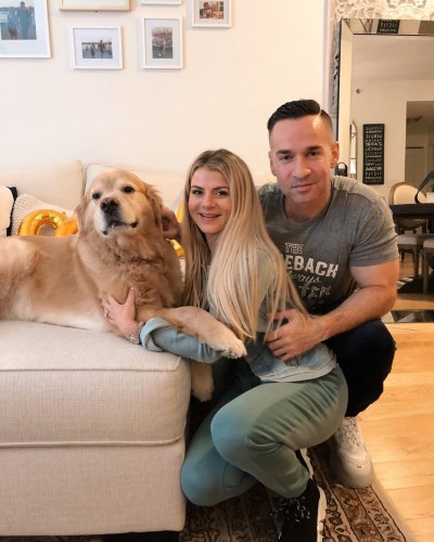 Mike Sorrentino With Lauren Sorrentino And their Dog
