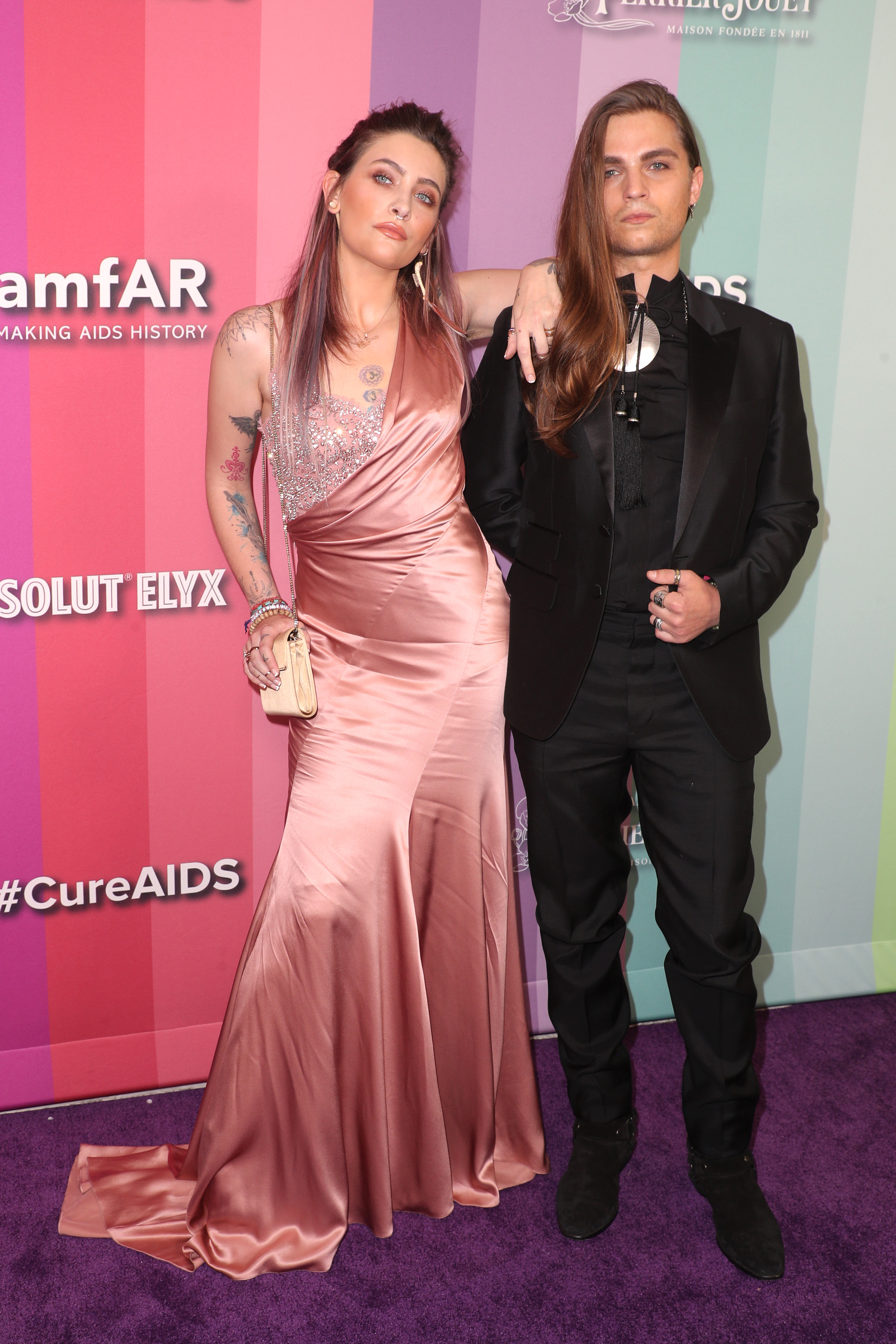 Gabriel Glenn and Paris Jackson amfAR Gala, Arrivals, Milk Studios, Los Angeles, USA - 10 Oct 2019