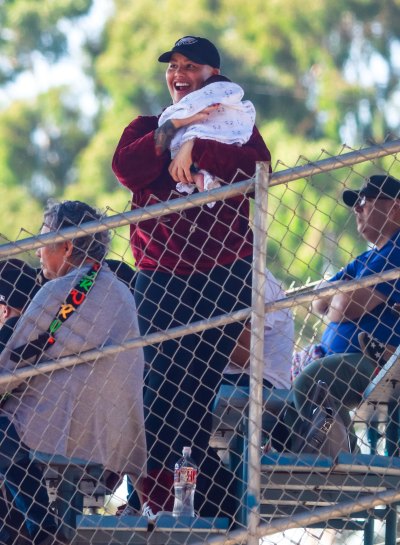 Amber Rose Holding Her Newborn Baby 