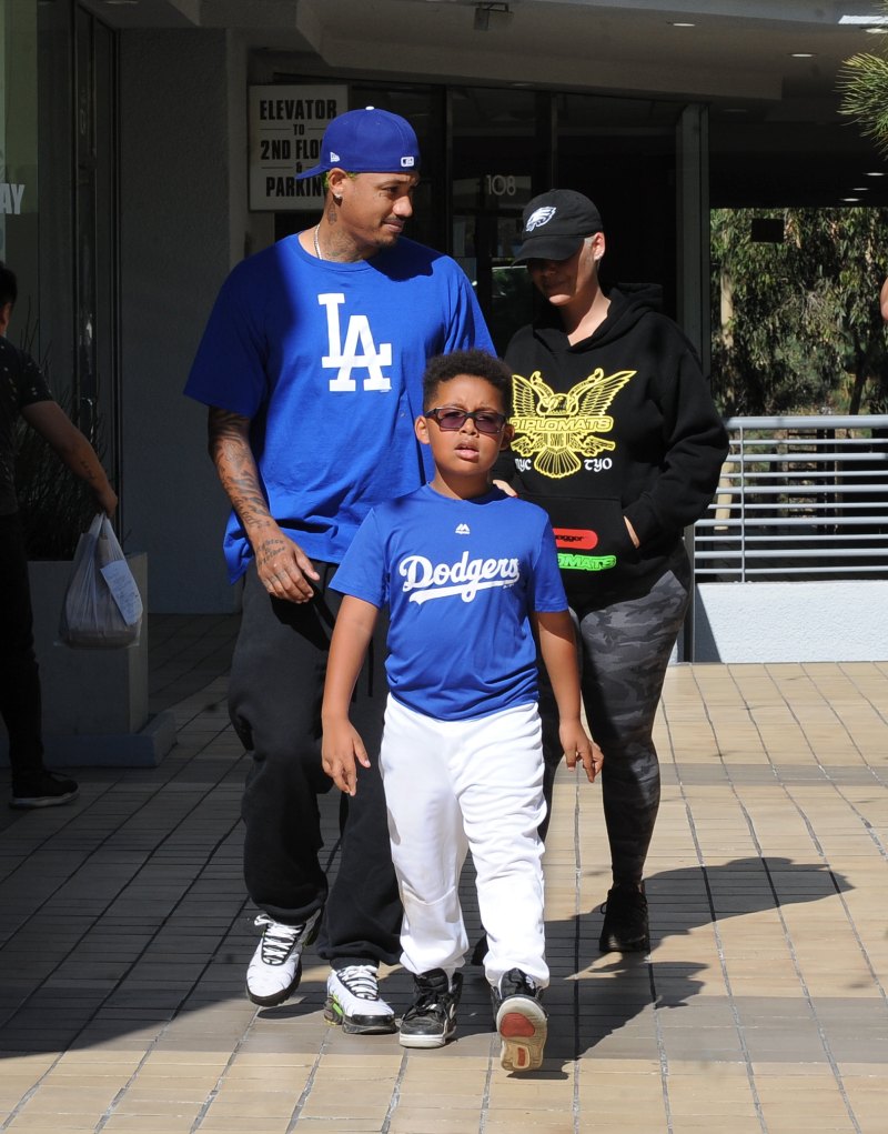 Amber Rose Shows off Her Post-Baby Body While out With Boyfriend Alexander Edwards and Son Sebastian