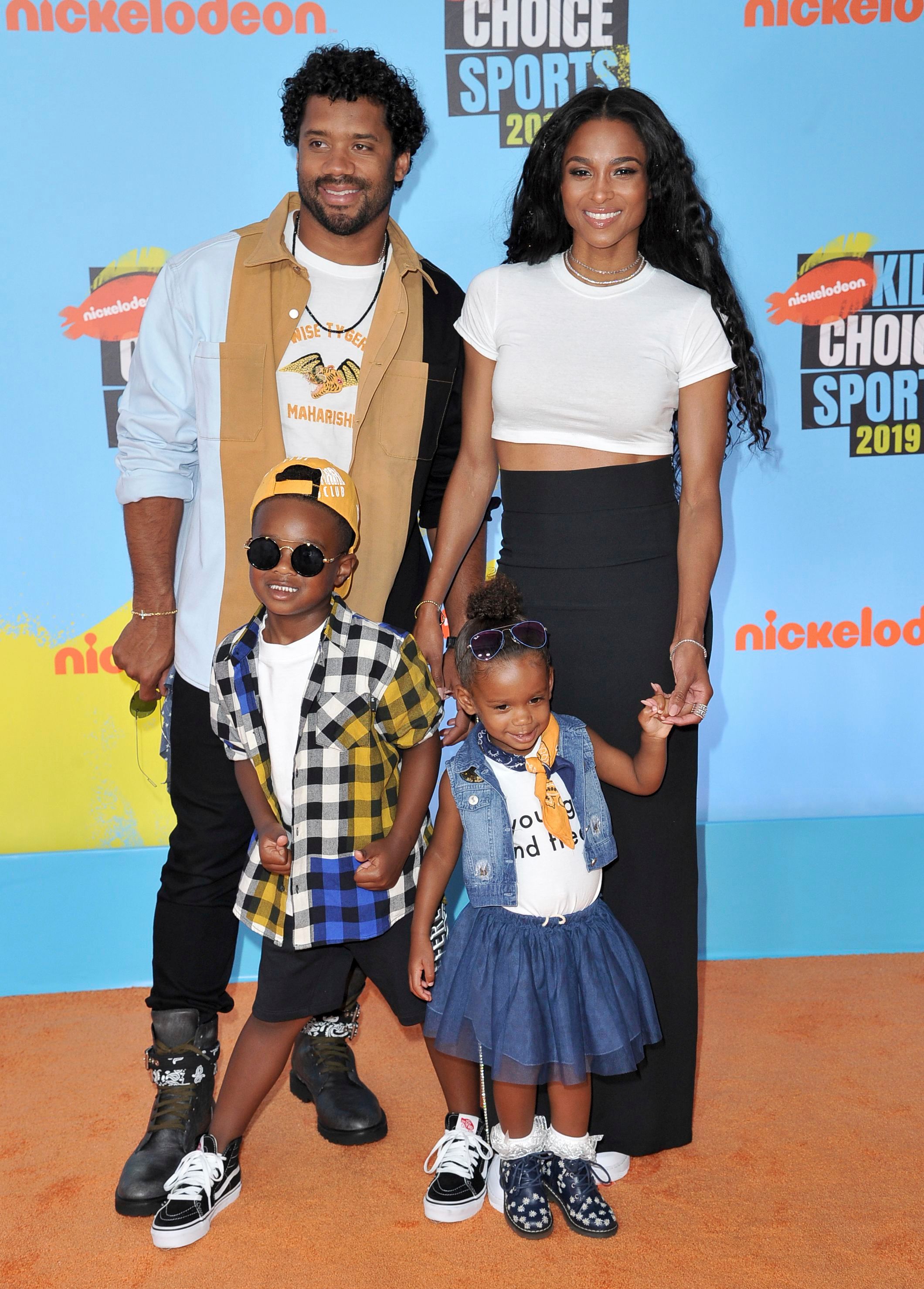 Ciara and Russell Wilson with Their Kids