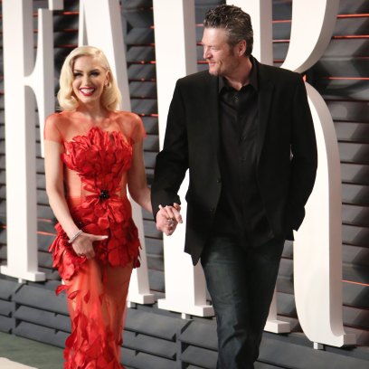 Gwen Stefani and Blake Shelton at the Vanity Fair Oscar Party in 2016