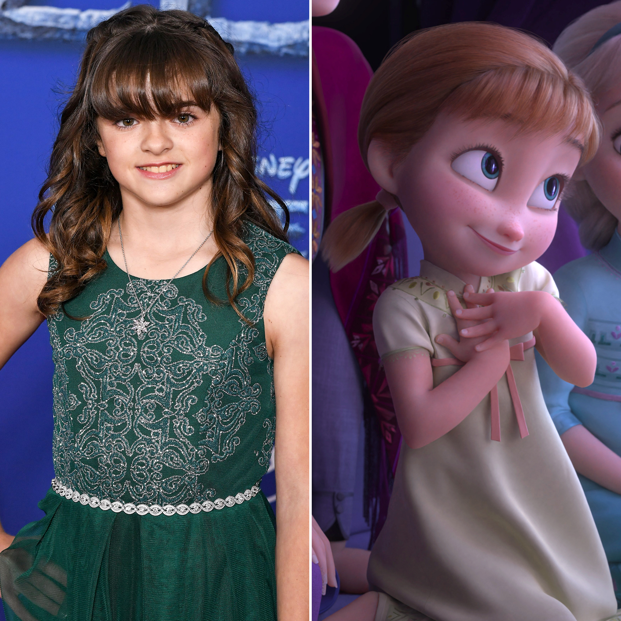 Hadley Gannaway and Young Anna Frozen 2 Cast