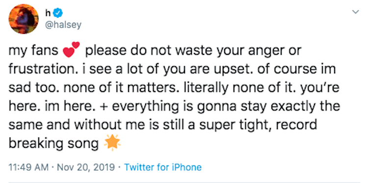 Halsey Reacts to Grammy Nomination Snub on Twitter