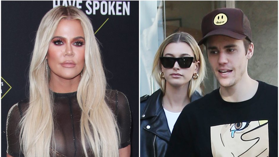 Khloe Kardashian Supports Justin Bieber and Hailey Baldwin